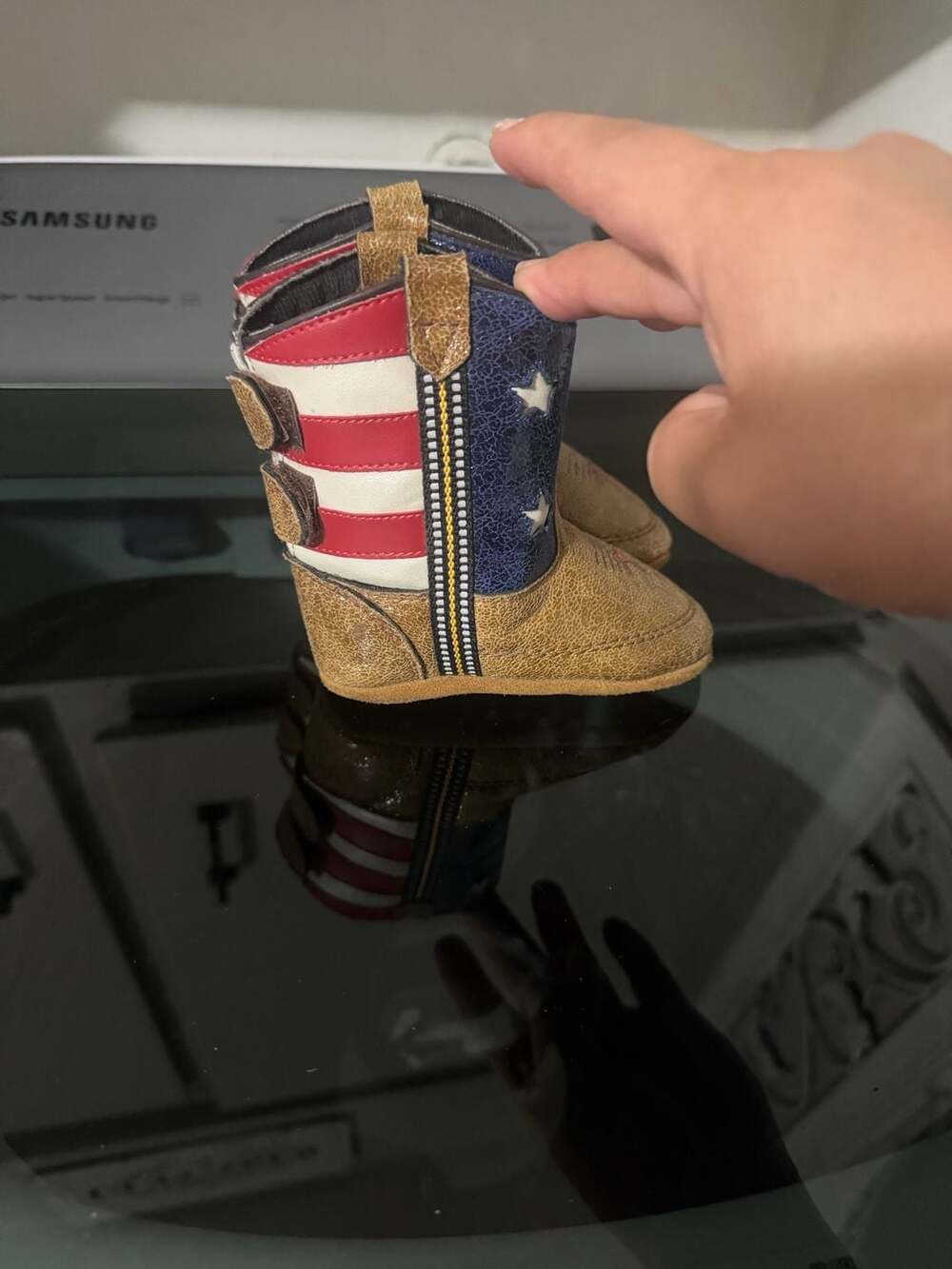 Boot Barn Infant American Flag Western Cowboy Boots Size 4